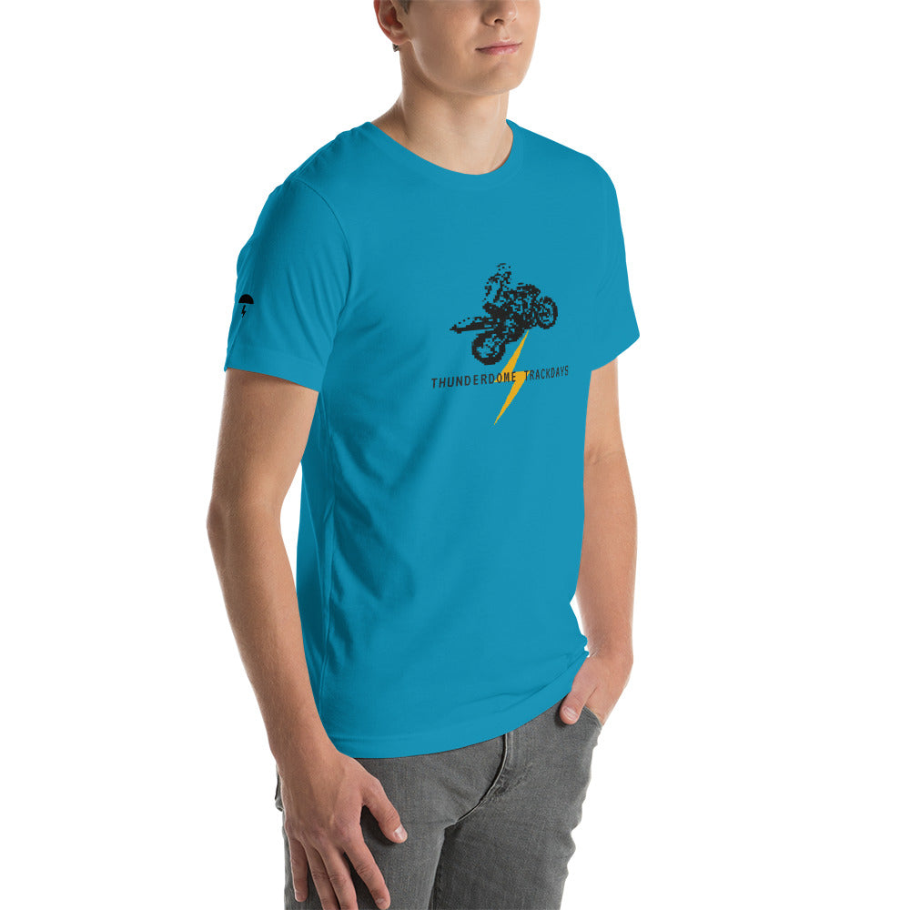 TD Pixelated Sportbike Black Font Short-Sleeve Unisex T-Shirt
