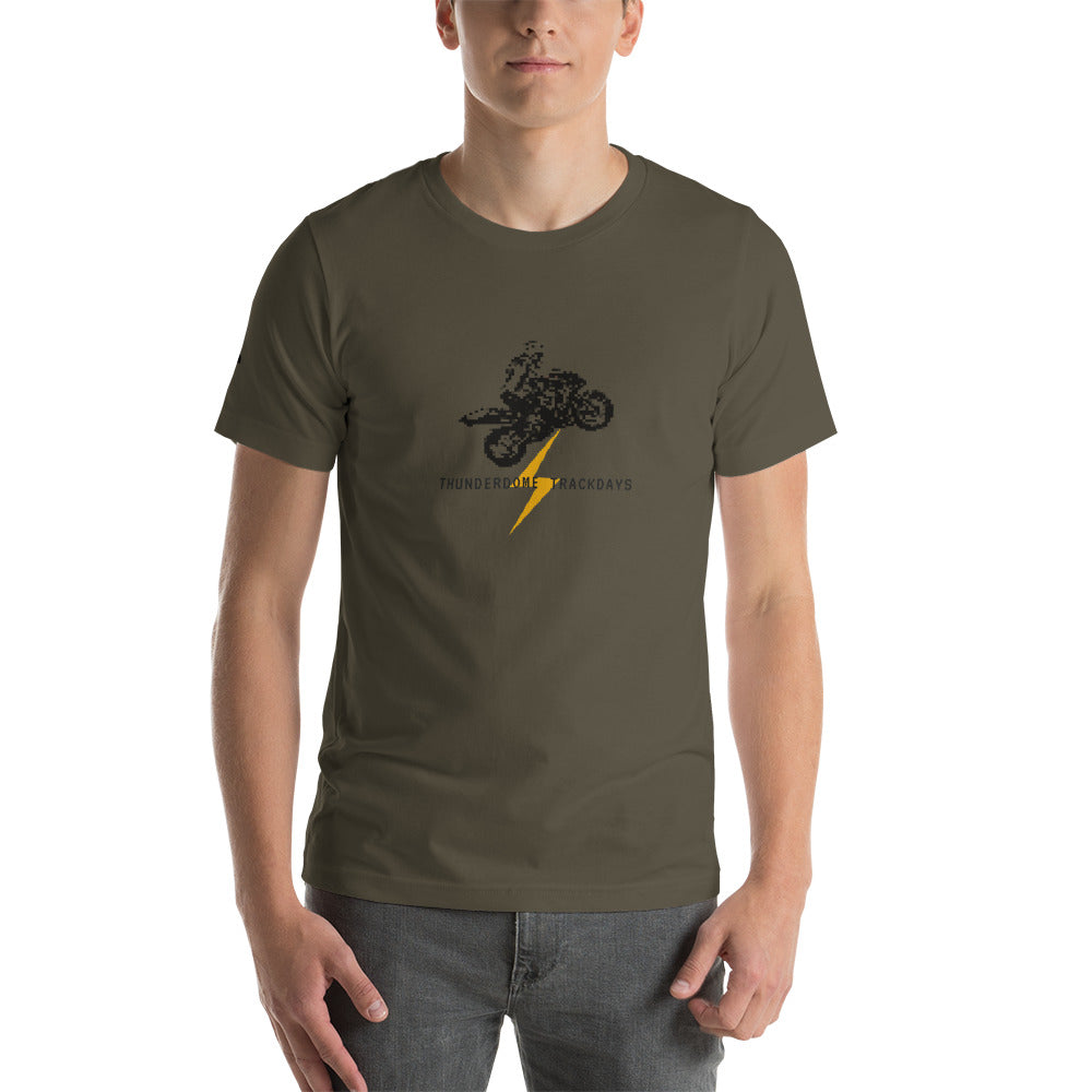 TD Pixelated Sportbike Black Font Short-Sleeve Unisex T-Shirt