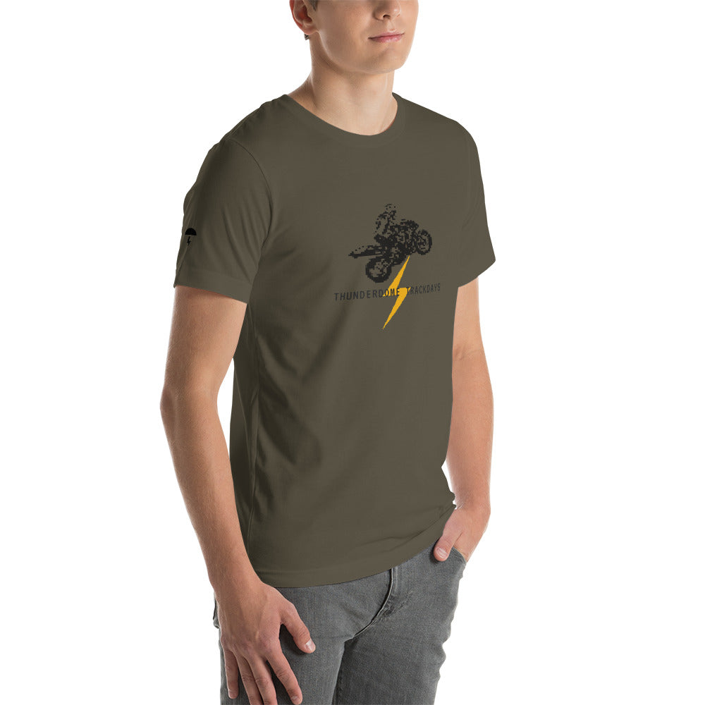 TD Pixelated Sportbike Black Font Short-Sleeve Unisex T-Shirt