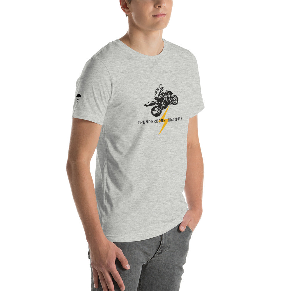 TD Pixelated Sportbike Black Font Short-Sleeve Unisex T-Shirt