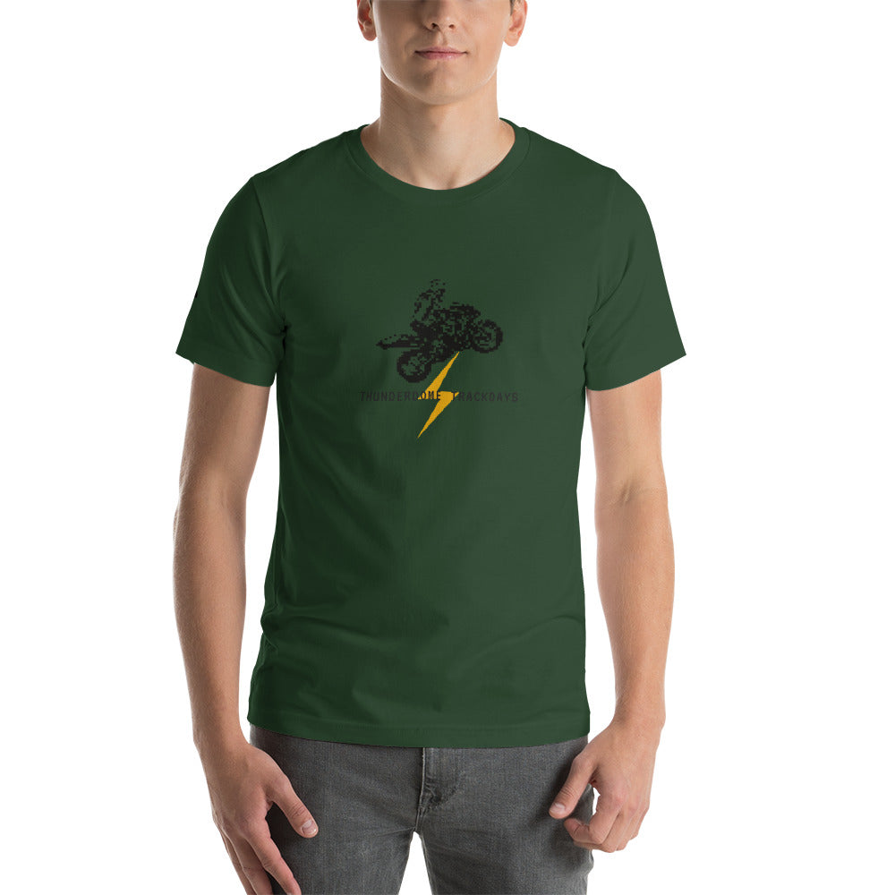 TD Pixelated Sportbike Black Font Short-Sleeve Unisex T-Shirt