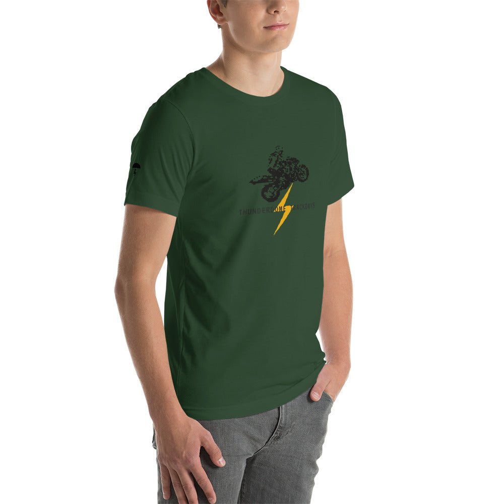 TD Pixelated Sportbike Black Font Short-Sleeve Unisex T-Shirt