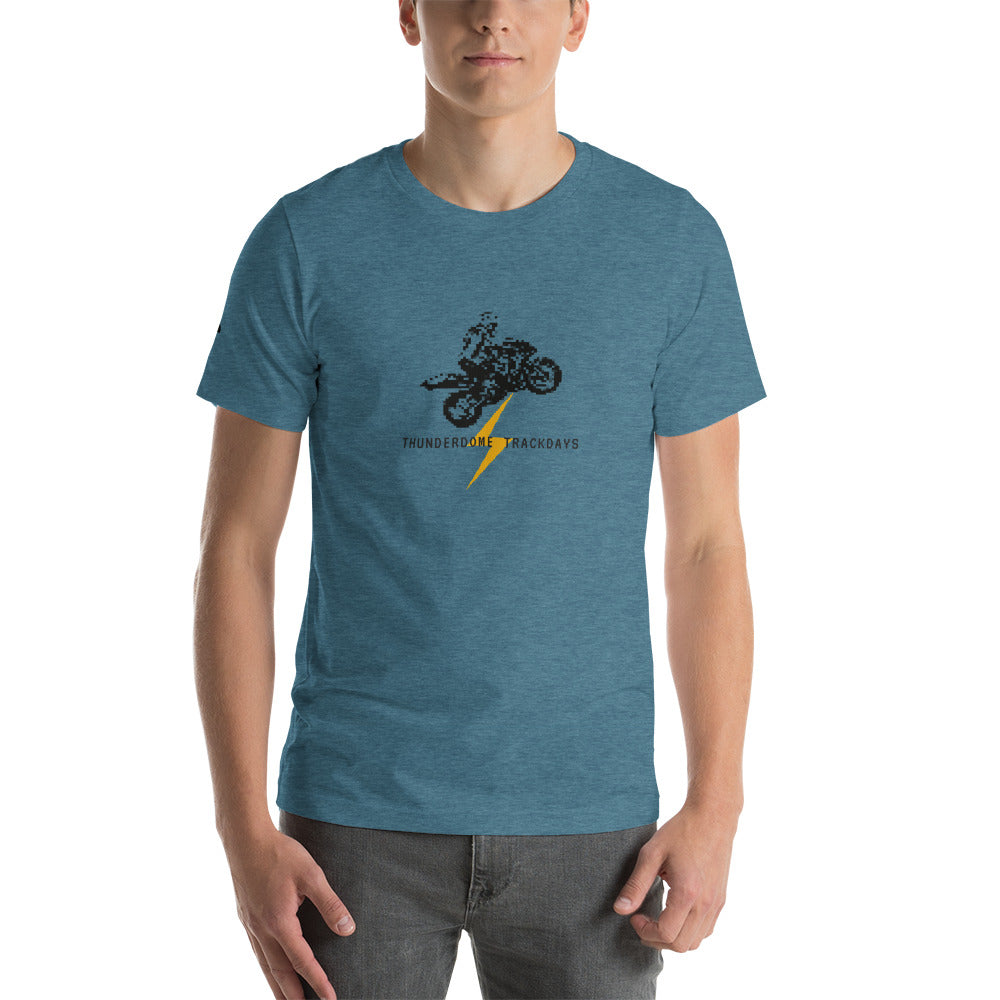 TD Pixelated Sportbike Black Font Short-Sleeve Unisex T-Shirt