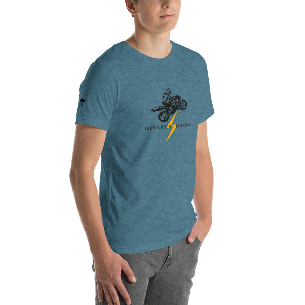 TD Pixelated Sportbike Black Font Short-Sleeve Unisex T-Shirt