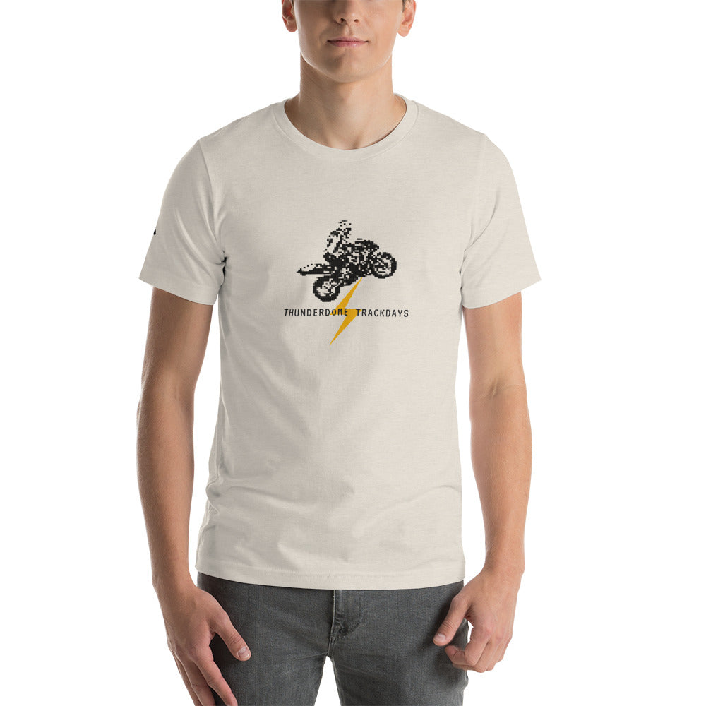 TD Pixelated Sportbike Black Font Short-Sleeve Unisex T-Shirt