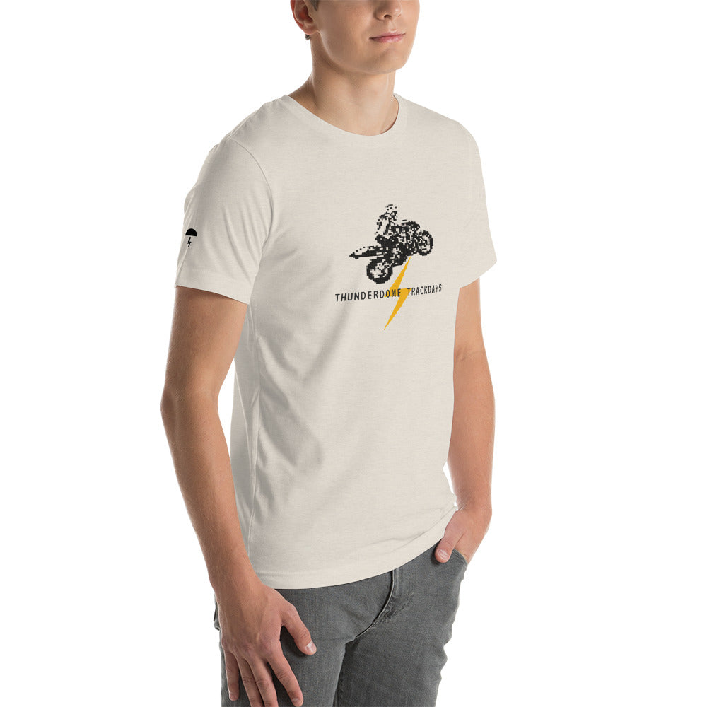 TD Pixelated Sportbike Black Font Short-Sleeve Unisex T-Shirt