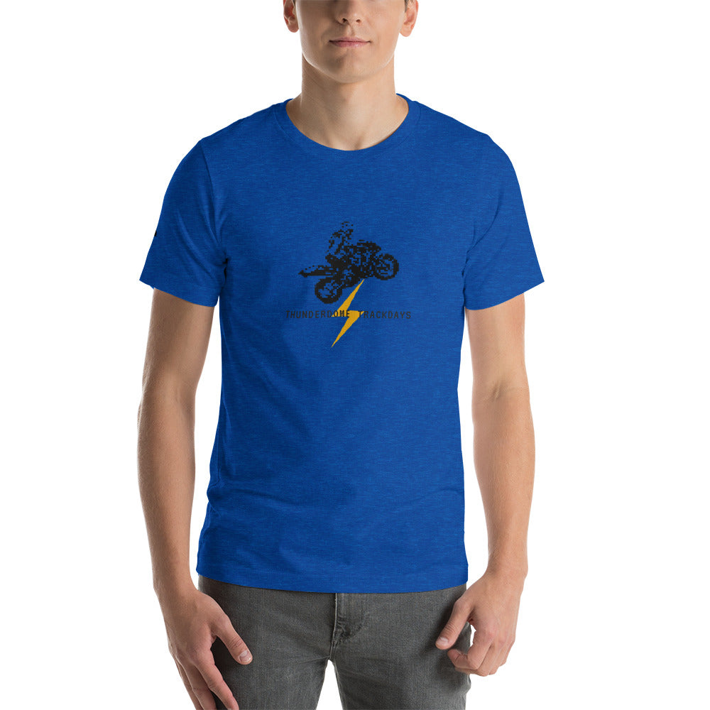TD Pixelated Sportbike Black Font Short-Sleeve Unisex T-Shirt