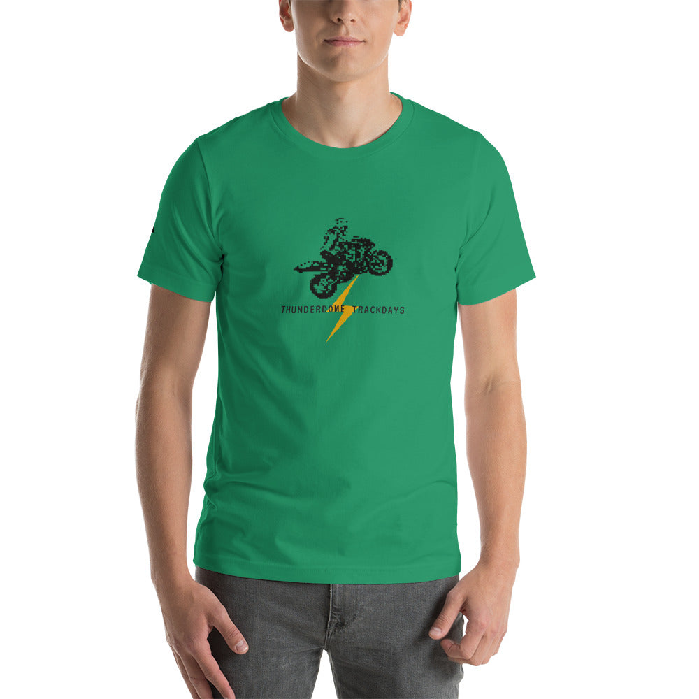 TD Pixelated Sportbike Black Font Short-Sleeve Unisex T-Shirt
