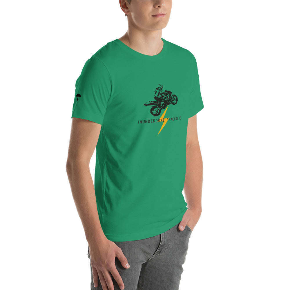 TD Pixelated Sportbike Black Font Short-Sleeve Unisex T-Shirt