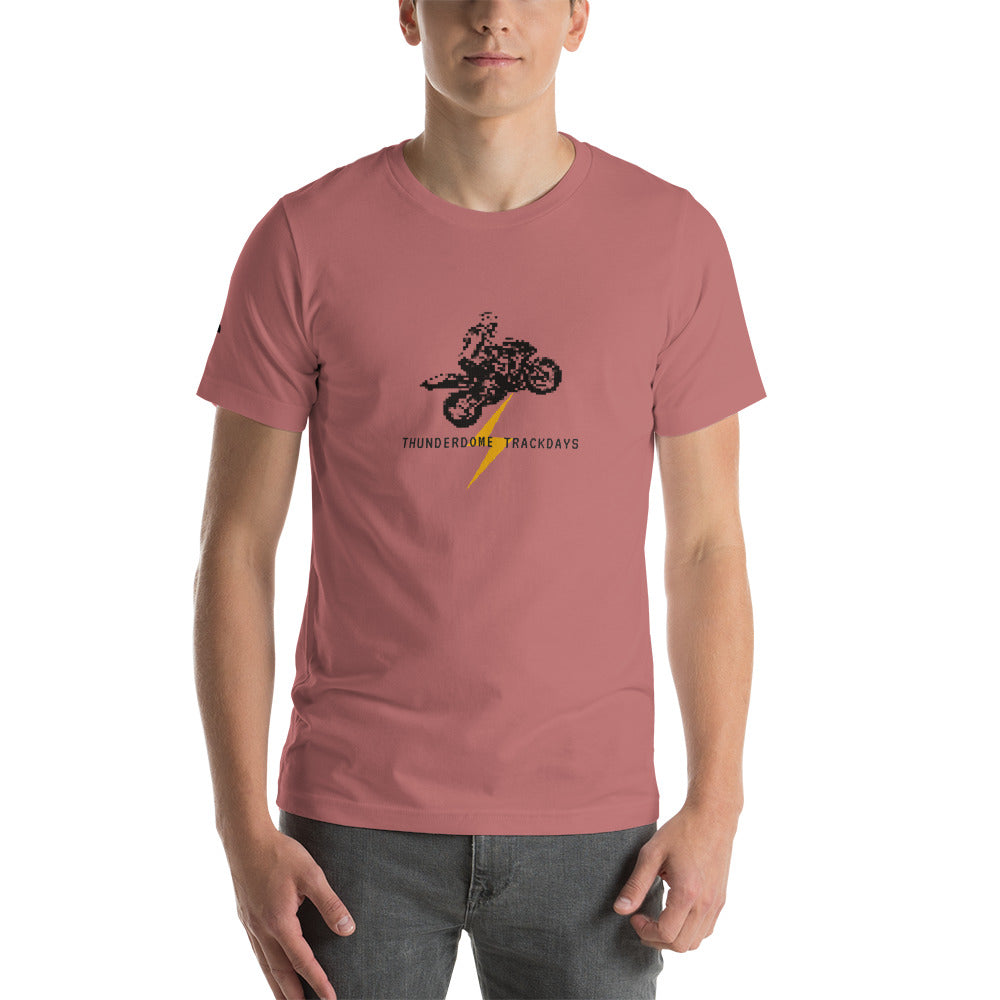 TD Pixelated Sportbike Black Font Short-Sleeve Unisex T-Shirt