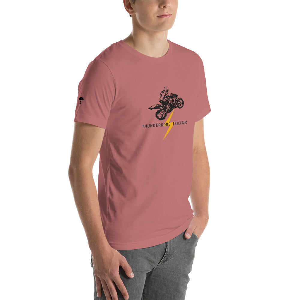 TD Pixelated Sportbike Black Font Short-Sleeve Unisex T-Shirt
