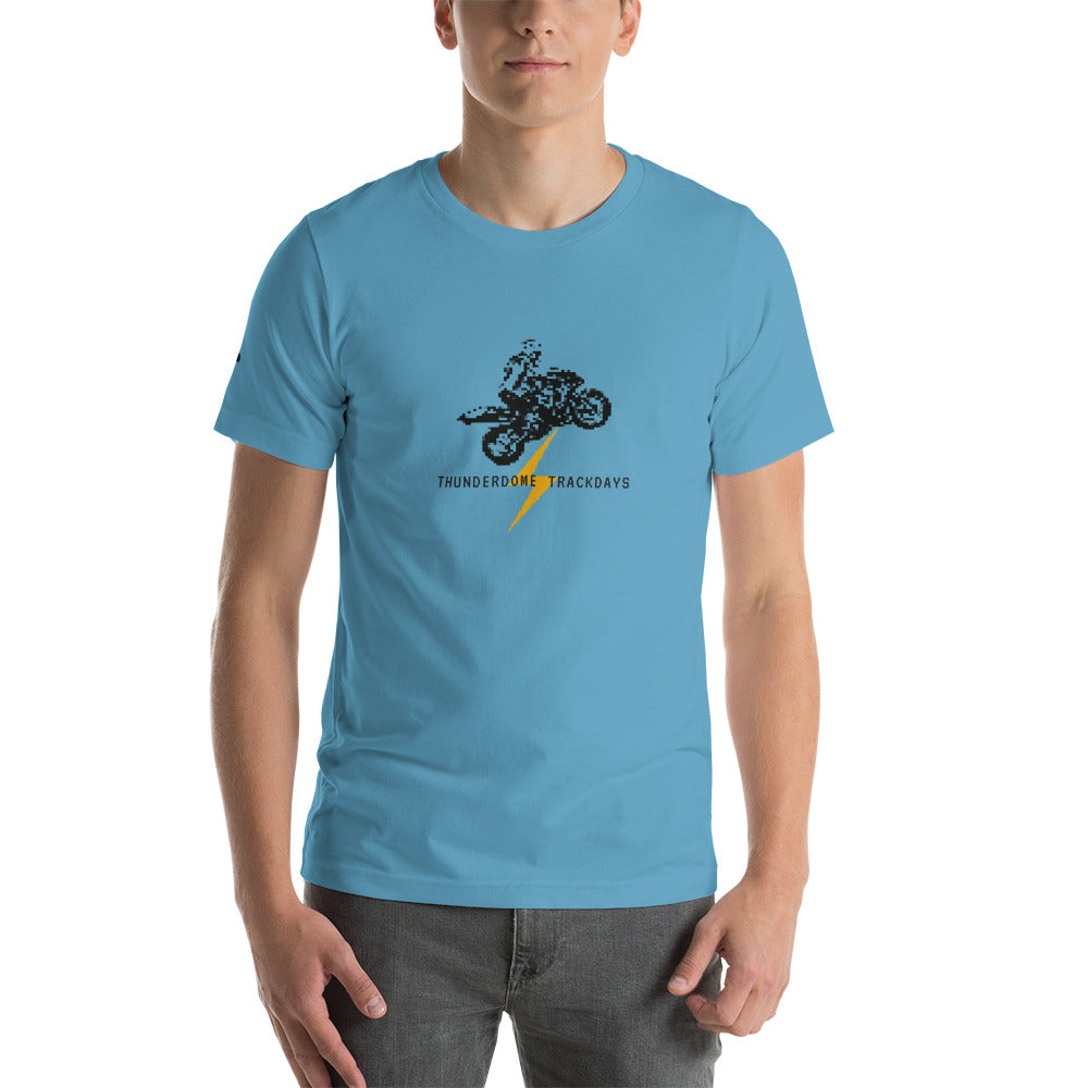 TD Pixelated Sportbike Black Font Short-Sleeve Unisex T-Shirt