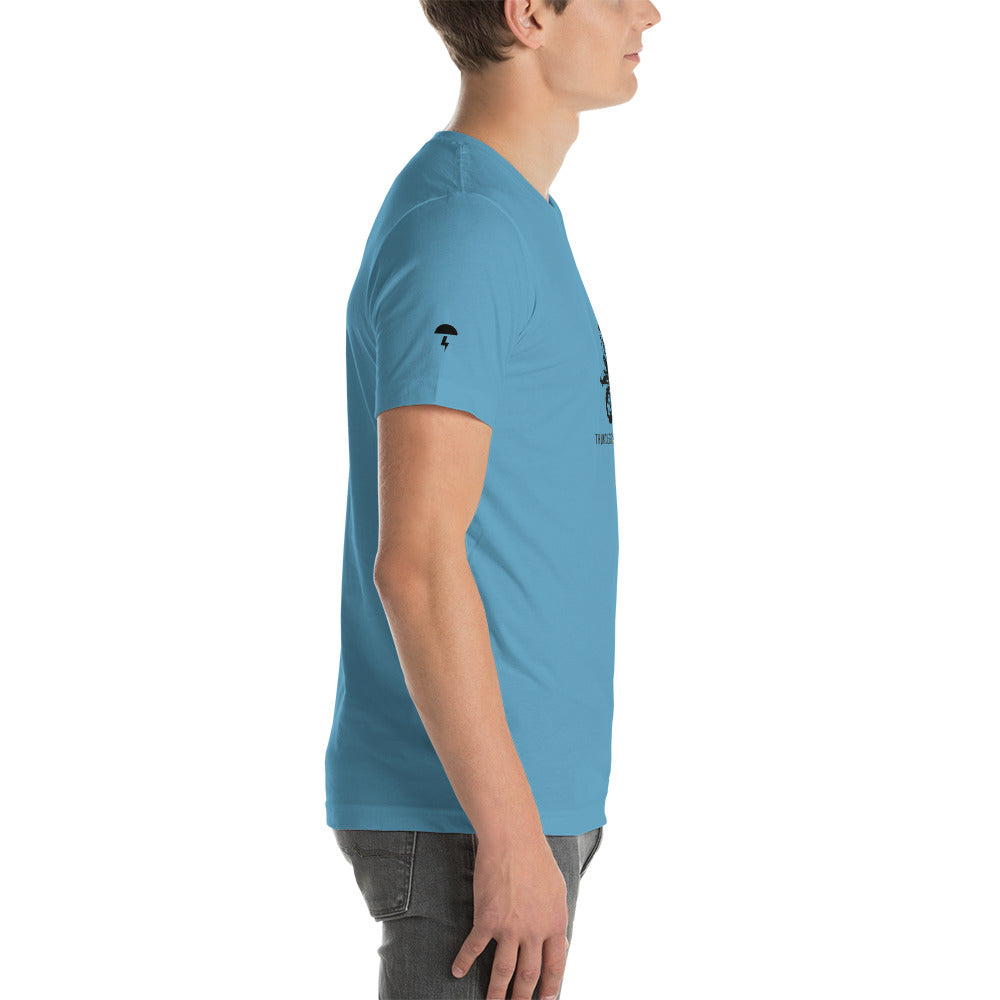 TD Pixelated Sportbike Black Font Short-Sleeve Unisex T-Shirt