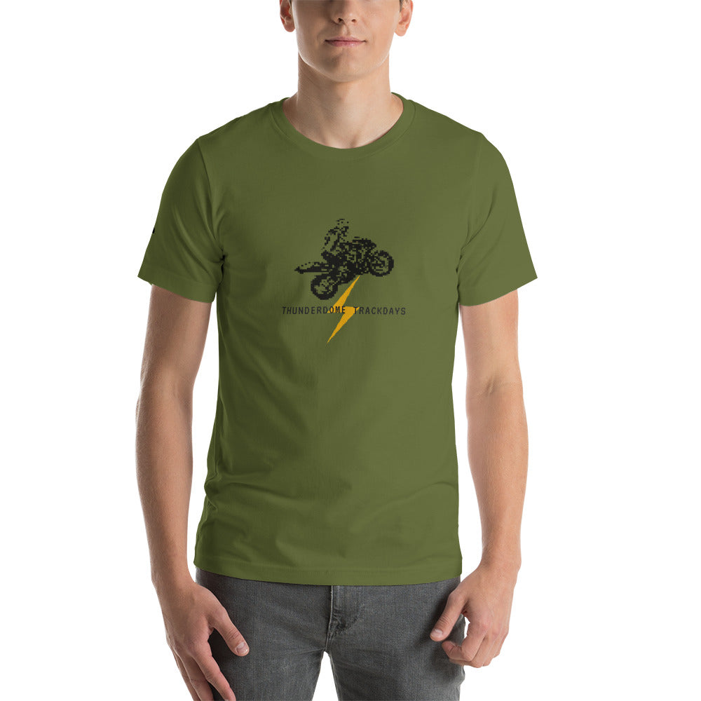 TD Pixelated Sportbike Black Font Short-Sleeve Unisex T-Shirt