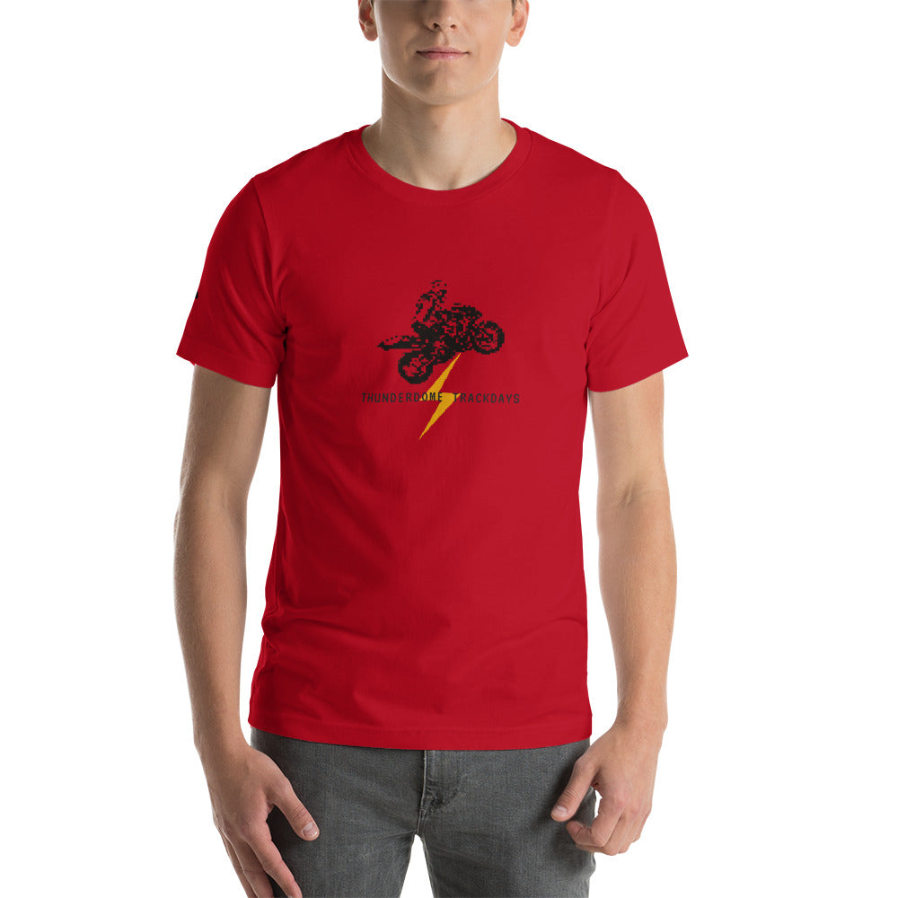 TD Pixelated Sportbike Black Font Short-Sleeve Unisex T-Shirt