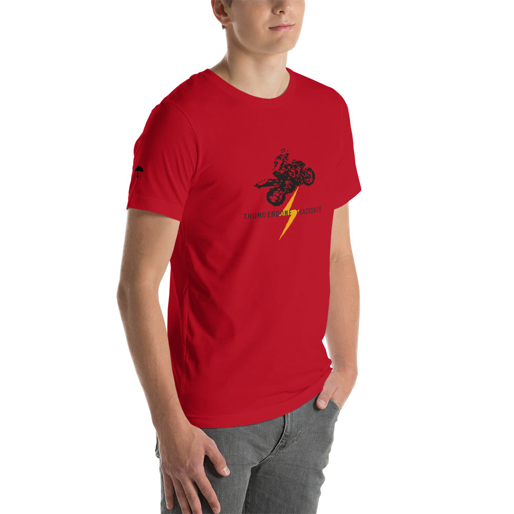 TD Pixelated Sportbike Black Font Short-Sleeve Unisex T-Shirt