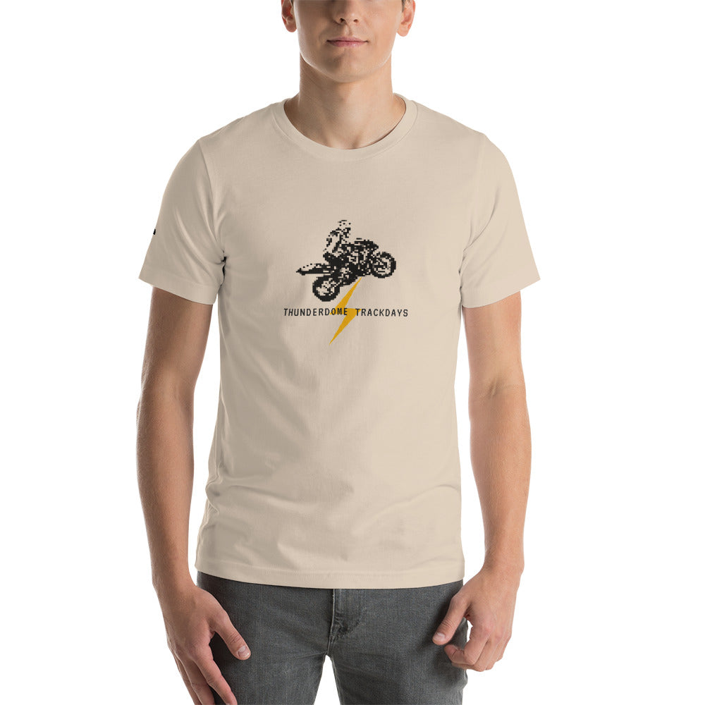 TD Pixelated Sportbike Black Font Short-Sleeve Unisex T-Shirt