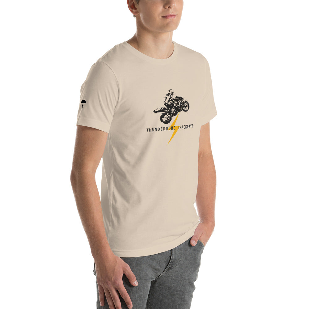 TD Pixelated Sportbike Black Font Short-Sleeve Unisex T-Shirt