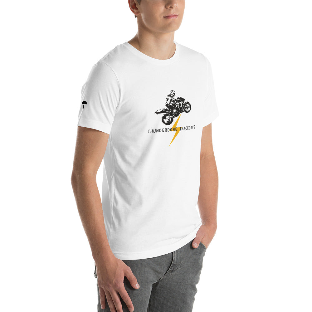 TD Pixelated Sportbike Black Font Short-Sleeve Unisex T-Shirt