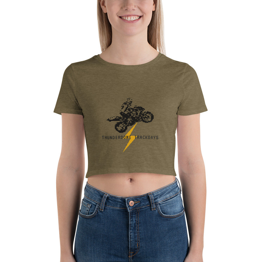 TD Pixelated Sportbike Women’s Crop Tee