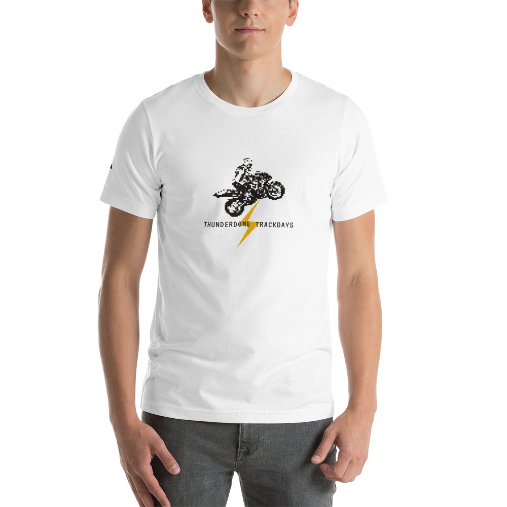 TD Pixelated Sportbike Black Font Short-Sleeve Unisex T-Shirt